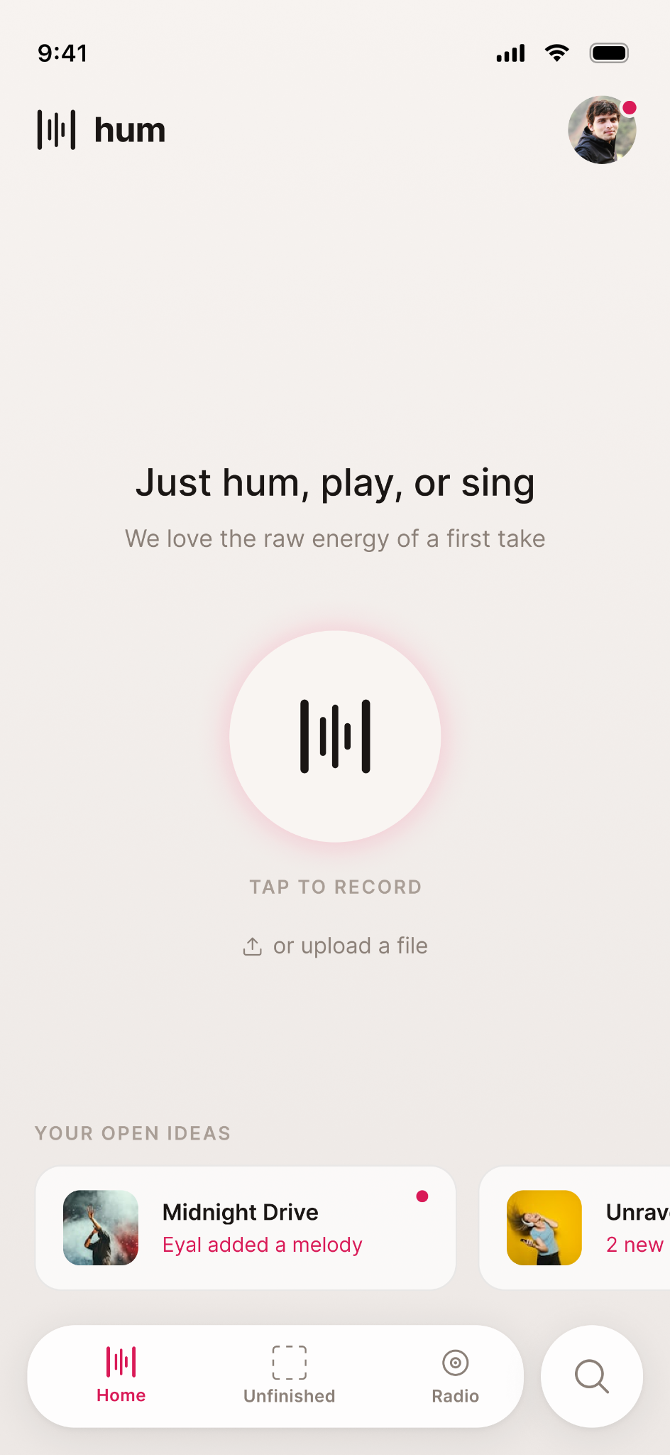 Hum Home, with recording as the central action